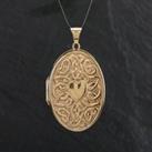 Pre-Owned 9ct Yellow Gold Embossed Locket Loose Pendant 4139323