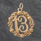 Pre-Owned 9ct Yellow Gold Lucky 13 Loose Pendant 4139707