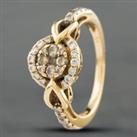 Pre-Owned 14ct Yellow Gold Diamond Le Vian Cluster Ring 41481089
