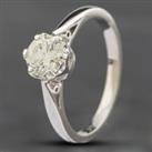 Pre-Owned 18ct White Gold Certificated 0.75ct Brilliant Cut Diamond Solitaire Ring 4148940