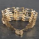 Pre-Owned 9ct Yellow Gold Seven Bar Gate Bracelet 4153076