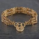 Pre-Owned Vintage Yellow Gold Five Bar Gate Bracelet 4153081