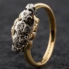 Pre-Owned Yellow Gold Diamond Crossover Ring 4158018