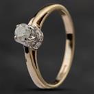 Pre-Owned 9ct Yellow Gold 0.20ct Brilliant Cut Diamond Solitaire Ring 4158543