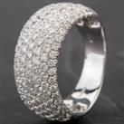 Pre-Owned 18ct White Gold 2.00ct Pave Diamond Ring 4312023