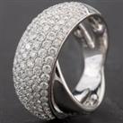 Pre-Owned 18ct White Gold 1.24ct Pave Diamond Crossover Ring 4312033