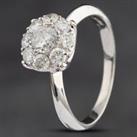 Pre-Owned Platinum 0.87ct Brilliant Cut Diamond Cluster Ring 4312273