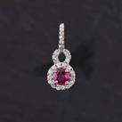 Pre-Owned 14ct White Gold 0.80ct Ruby & 0.40ct Brilliant Cut Diamond Fancy Loose Pendant 4314025