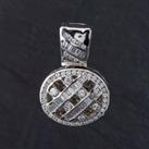 Pre-Owned 18ct White Gold 2.84ct Diamond Baguette And Brilliant Cut Criss Cross Style Loose Pendant 
