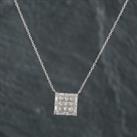 Pre-Owned 14ct White Gold 0.66ct Diamond Pendant & 18 Inch Trace Chain 4314152