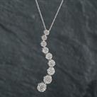 Pre-Owned 9ct White Gold 1.00ct Brilliant Cut Diamond Pendant & 18 Inch Prince Of Wales Chain 43