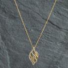 Pre-Owned 9ct Yellow Gold 0.20ct Diamond Pendant & 18 Inch Prince Of Wales Chain 4314163