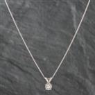 Pre-Owned White Gold 0.50ct Brilliant Cut Diamond Pendant & 18 Inch Trace Chain 4314222