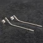 Pre-Owned 14ct White Gold 1.00ct Brilliant Cut Diamond Dropper Earrings 4317171