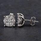 Pre-Owned 9ct White Gold 1.00ct Diamond Stud Earrings 4317359