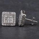Pre-Owned 9ct White Gold 1.00ct Diamond Stud Earrings 4317362