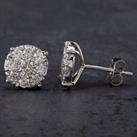 Pre-Owned 14ct White Gold 1.40ct Diamond Stud Earrings 4317378