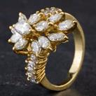 Pre-Owned 18ct Yellow Gold 1.50ct Marquise Cut Diamond Abstract Design Fancy Cluster Ring 4328145
