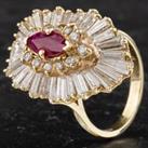 Pre-Owned 14ct Yellow Gold Ruby Ring 4332319