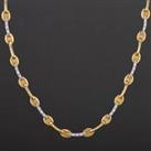 Pre-Owned 18ct Two Colour Gold Diamond 16 Inch Fancy Necklace 4504035