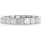 Nomination CLASSIC Composable Silver Cubic Zirconia Rose Bracelet 030000 + 330311/12