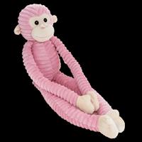 PlayWorks Hugs & Snugs Ribbed Hanging Monkey: Pink