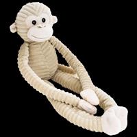 PlayWorks Hugs & Snugs Ribbed Hanging Monkey: Cream