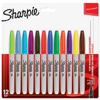 Sharpie Fine Point Markers - Pack Of 12 - Back To School Stationery - Marker Pens - Stationery Supplies