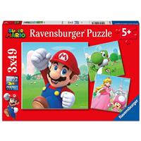 Super Mario 3 x 49 Piece Jigsaw Puzzles- Ravensburger - Kids Jigsaw Puzzles - Toys & Games