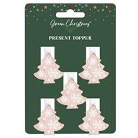 Christmas Peg Present Toppers - Pack Of 5 - Christmas Gift Wrap