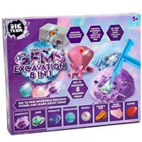 8 In 1 World of Gems Excavation Kit - 11 Piece Set - Dig Team - Diggnig Kit For Kids - Activity Toys | Black Friday Deals - 3 for £12