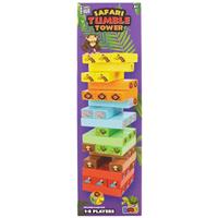 Animal Tumble Tower Game - 48 Pieces - Games Hub - Wooden Tumble Tower - Activity Toys