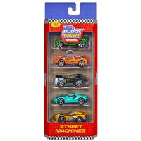 Buddy Town Die Cast Vehicles - Pack Of 5 - PlayWorks - Toys Cars And Trucks - Toys & Games