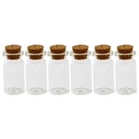 Glass Craft Bottles - Pack Of 6 - 4.5cm x 1.7cm - Decorative Glass Bottles - Craft Supplies