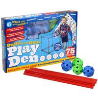 Build Your Own Den - 75 Piece Kit - Play Den - Fort Building Kit - For Kids & Adults - Activity Toys