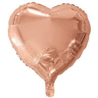 Rose Gold Heart Helium Balloon - 18 Inches - Heart - Rose Gold - Birthday Balloons - Helium Balloons - Shaped balloons - Party & Celebration Decoratio