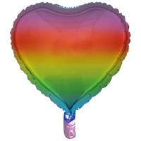 Rainbow Heart Helium Balloon - 18 Inches - Heart - Helium - Birthday Balloons - Helium Balloons - Shaped Balloons - Party & Celebration Decorations