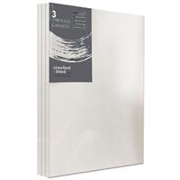 Crawford & Black Stretched Canvases 9 x 12 Inches: Pack of 3