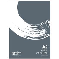 Crawford & Black A2 Artist Sketch Pad - 15 Sheets - Sketch Books - Art Supplies