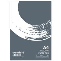 Crawford & Black A4 Tracing Paper - 30 Sheets- Sketch Books - Art Supplies