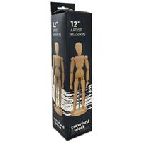 Crawford & Black Wooden Manikin - 12 Inches - Art Accessories - Art Supplies
