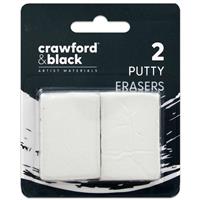 Crawford & Black Putty Eraser - Pack Of 2 - Blending Erasers - Art Supplies