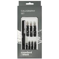 Crawford & Black Calligraphy Set - 8 Piece Set - Calligraphy Pens - Craft Supplies