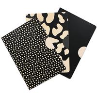 Scribblicious Mono A5 Exercise Books: Pack Of 3 - Black & Cream - Notebooks - Stationery Supplies