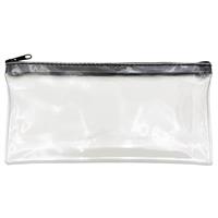 Pencil Case - 15cm - Clear - Works Essentials - Back To School Stationery - Pencil Cases - Stationery Supplies