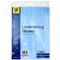 A4 Laminating Sheets - Pack Of 8 - Works Essentials - Back To School Stationery - Office Stationery - Stationery Supplies