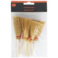 Halloween Mini Brooms: Pack of 6