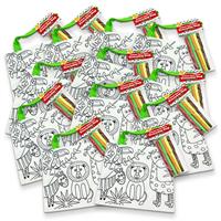 Animal - Colour Your Own Bag Bundle- Pack Of 12 - With Markers - Make & Create - Colour-In Canvas Bag - Kid's Craft Activities