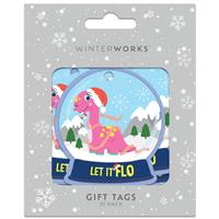 Let It Flo Gift Tags- Winterworks - Round - Party & Celebration Decorations - Present Gift Tags - Christmas Decorations