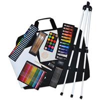 Crawford & Black 140 Piece Art Studio Set with Easel